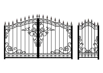 Кованые распашные ворота: купить по низкой цене с установкой под ключ в  Санкт-Петербурге - Good Zabor