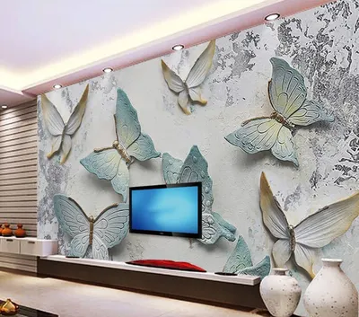 Butterfly Wall Decor (Декорирование стены бабочками) - YouTube