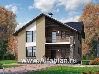 Проект дома с мансардой и балконом 180 м.кв. 🏠 | СтройДизайн