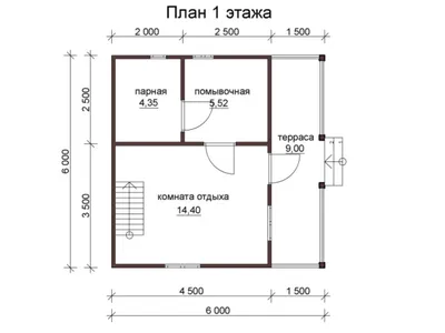 Купить сруб бани 6х6 с террасой | Баня 6х6 с террасой