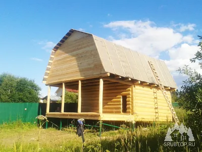 Баня из бруса 6 на 6 с верандой