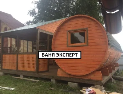 Деревня Морозово, баня из бруса с верандой