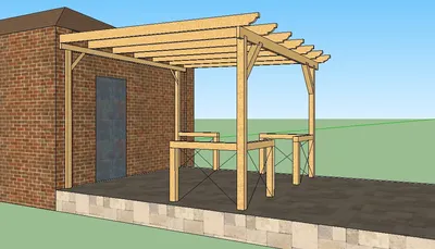 Навес из дерева для беседки (террасы) своими руками. Как обрабатывал  дерево, делал красивые стыки (врубки, врезки)? Итоговые затраты | Строю для  себя | Дзен