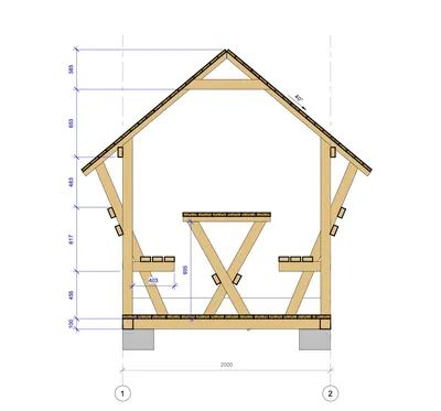 Проекты и схемы беседок - Деревянные беседки
