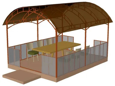 Беседка из поликарбоната \"Уют\" из поликарбоната купить в Минске от  производителя