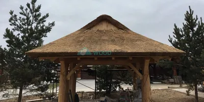 Беседка с крышей из камыша | Diy gazebo, Gazebo roof, Gazebo