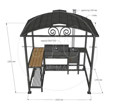 Беседки с печкой мангалом барбекю для дачи купить: фото и цены