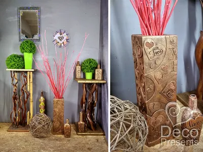 Vase of jute, burlap and waste material with their own hands. - YouTube