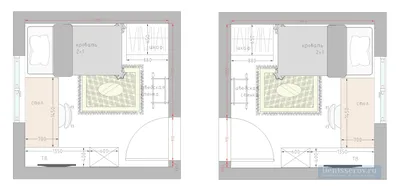 Планировка детской комнаты 9 кв м фото с размерами | Студия Дениса Серова