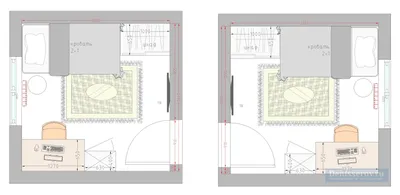 Планировка детской комнаты 9 кв м фото с размерами | Студия Дениса Серова