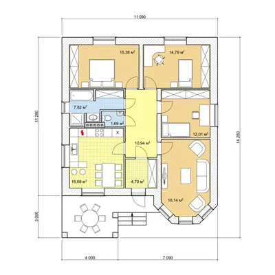 Дизайн интерьера кухни 12 квадратных метров: 150 фото идей планировки —  INMYROOM