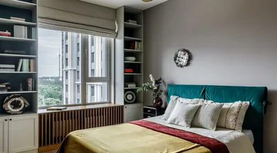 Дизайн прямоугольной спальни 16 кв м | Houzz Россия