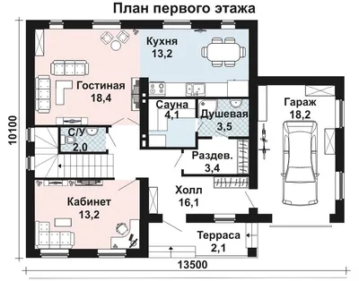 Проект дома с мансардой, 108,86м2 | Проекты домов и коттеджей