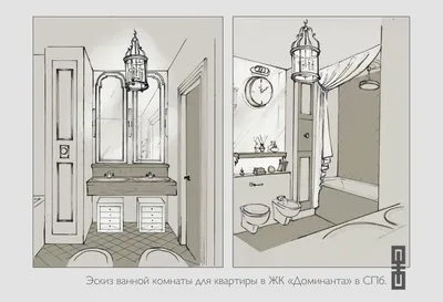 Эскиз ванной комнаты для квартиры в ЖК \"Доминанта\" в СПб | Bocetos de  diseño de interiores, Disenos de unas, Interiores