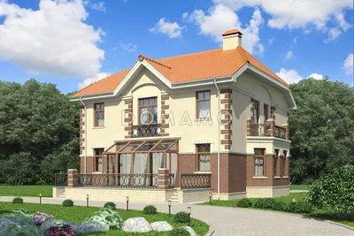 Проект одноэтажного дома с эркером и тремя спальнями 🏠 | СтройДизайн