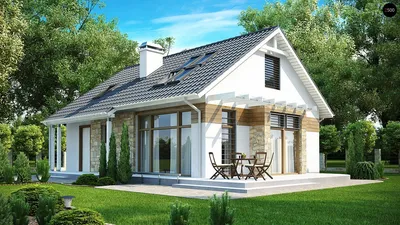 Одноэтажный Дом с Террасой: 175+ (Фото) Красивых Проектов | Exterior  renovation, Building a house, House exterior