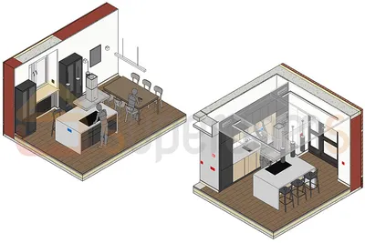 Дизайн интерьер кухни столовой в частом доме: фото с примерами от Mr.Doors