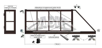 Легкие откатные ворота, вес конструкции | Evrovorota