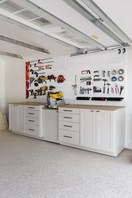 DIY Garage Cabinets and Miter Saw Station - Jenna Sue Design