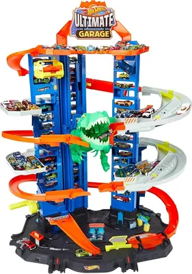 Hot Wheels City Robo T-Rex Ultimate Garage Multi-Level Multi-Play Mode  Stores 100 Plus 1:64 Scale Cars Gift idea for Kids 3 and Older, GJL14 -  Walmart.com