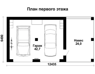 Проект гаража на 2 машины с хозблоком G129