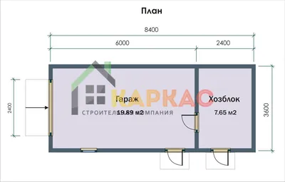 Проект каркасного гаража с хозблоком и отоплением: фото и планировка