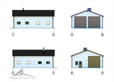 Проект гаража с хозблоком - 06-25 🏠 | СтройДизайн
