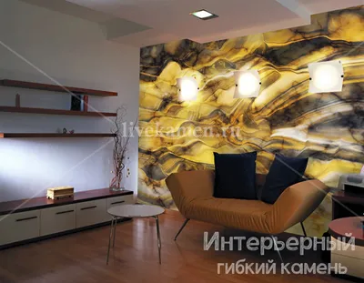 Кухня с фартуком из каменного шпона LUXURYVENEER | Каменный шпон, гибкий  камень, сланцевый шпон, отделка фасадов, монтаж каменного шпона,