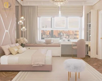 Bedroom design Дизайн спальни в современном стиле для молодой девушки.Нежный  и мягки интерьер в этом проек… | Интерьеры спальни, Дизайн комнаты для  девушки, Дизайн