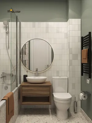 Дизайн ванная комната современный | Round mirror bathroom, Design, Bathroom  mirror