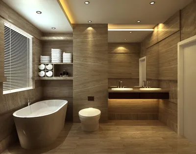 Интересный дизайн ванной комнаты. | Toilet design, Bathroom interior,  Modern bathroom