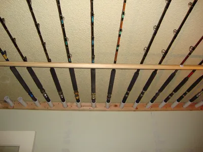 Garage fishing pole storage | Garage storage organization, Diy garage  storage, Diy garage