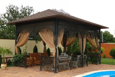 Стильные беседки для дачи. Красивые идеи. | Outdoor garden rooms, Pergola,  Pergola patio