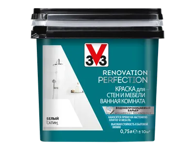 Краска для стен и мебели в ванной комнате RENOVATION PERFECTION - V33