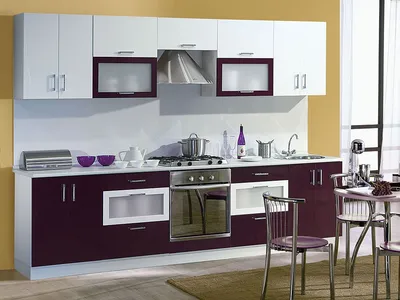 Угловая кухня фиолетового цвета за 85 500 рублей | Kitchen72.ru