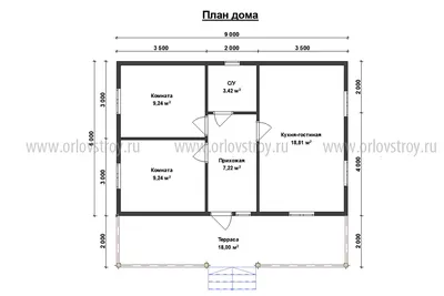 Кухня-гостиная в деревянном доме в д. Скрипово — FORRESTLAB