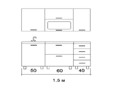 Кухонный гарнитур \"Марта\" 1,5 Цена: 38 000 • Мебель Искитим