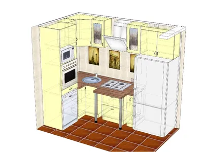 Дизайн маленькой кухни