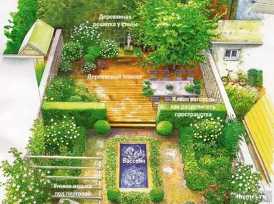 Ландшафтный дизайн дачного участка 10 соток и 5 соток | Schattengarten,  Garten-design pläne, Garten-landschaftsdesign