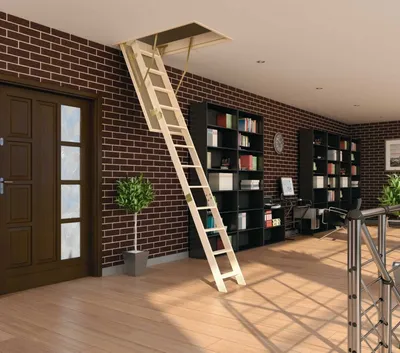 Необходимая вещь в доме с мансардой | Tiny house stairs, Attic stairs,  Attic ladder