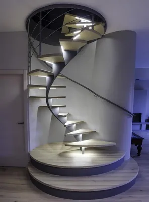 Винтовая лестница на второй этаж для дома - винтовые лестницы в Москве -  Monolithic stairs