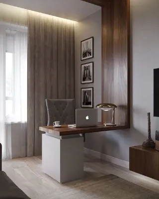 Интересное решение для оборудования мини кабинета в спальне | Home office  design, Home office decor, House design