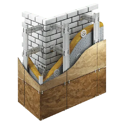 Навесные вентилируемые фасадные системы и подсистемы по выгодной цене в  Екатеринбурге