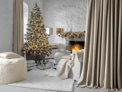 Новогодняя гостиная | Christmas living room | Идеи домашнего декора,  Интерьер, Идеи для мебели