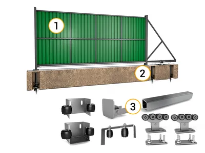 Ворота откатные для забора