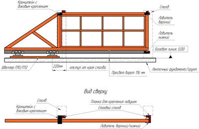 Чертежи откатных ворот своими руками схемы эскизы конструкция – Ворота Центр