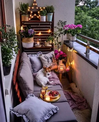 IVOREE: Оформление открытого балкона: 35 идей | Tiny balcony, Apartment  balcony decorating, Balcony decor