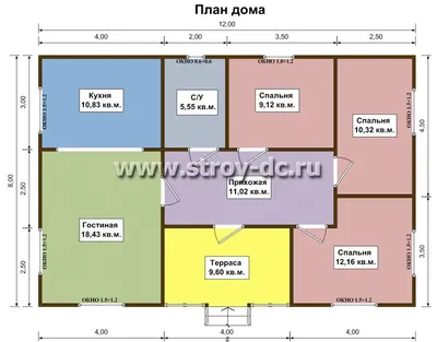 Проект дома 12 на 10 с 3 спальнями. Проекты домов и коттеджей 12 х 10 с тремя  спальнями