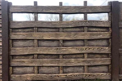 Покраска бетонного забора. Ажурный забор. / Painting of concrete fence.  Openwork fence.