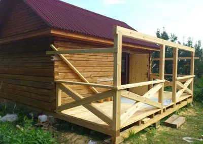 ⚫How to Make a SIMPLE TERRACE to the House from the Pine Board.